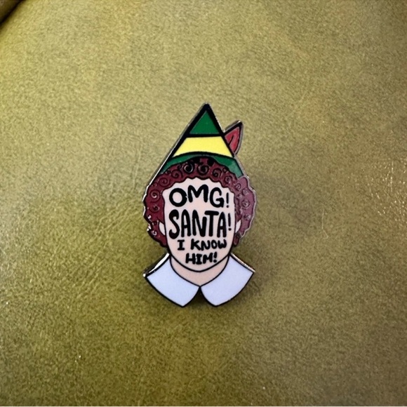 Elf Enamel Metal Movie Pin, 2003, OMG Santa I Know Him! - Picture 2 of 4